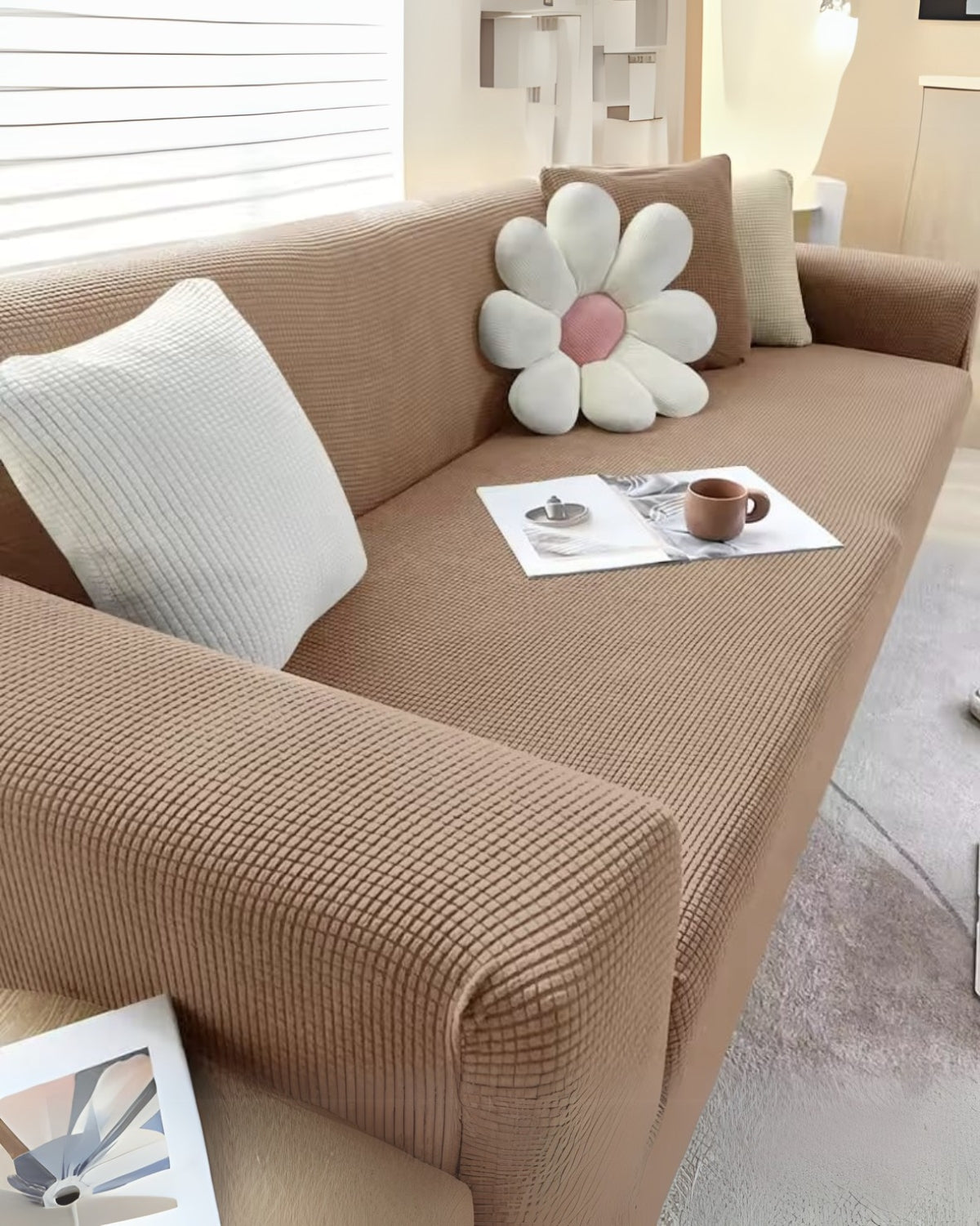 Premium Textured Stretch Sofa Cover