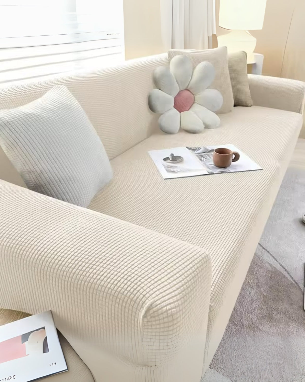 Premium Textured Stretch Sofa Cover