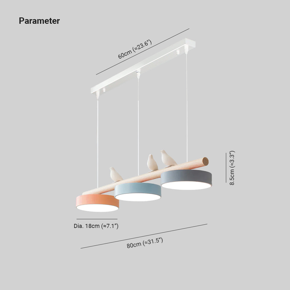 Bird Design Pendant Light with Adjustable LED and Dimmable Options