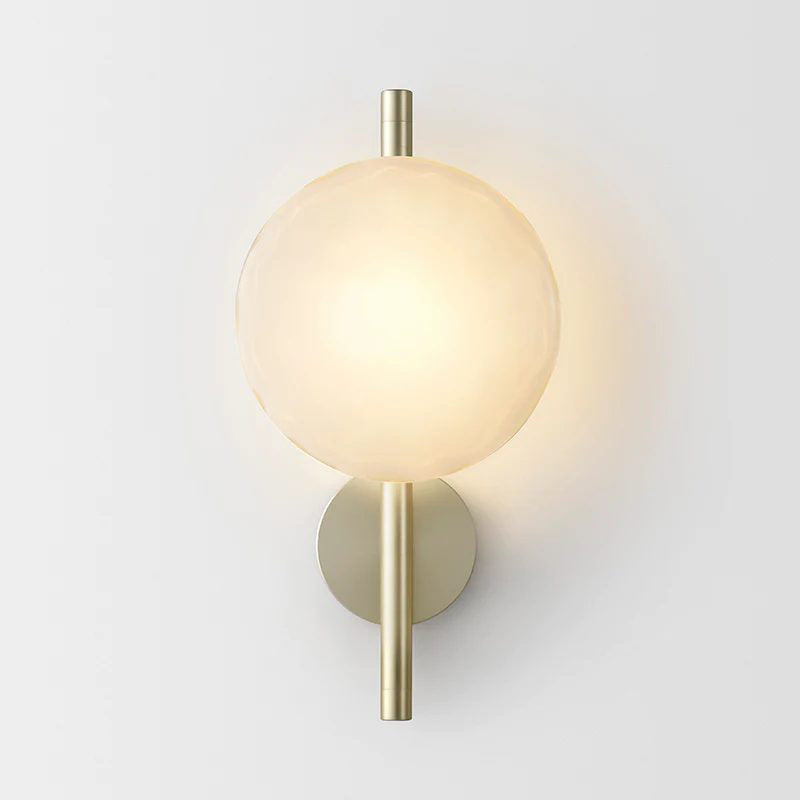 Nordic Ripple Glass Wall Light Modern Round Sconce