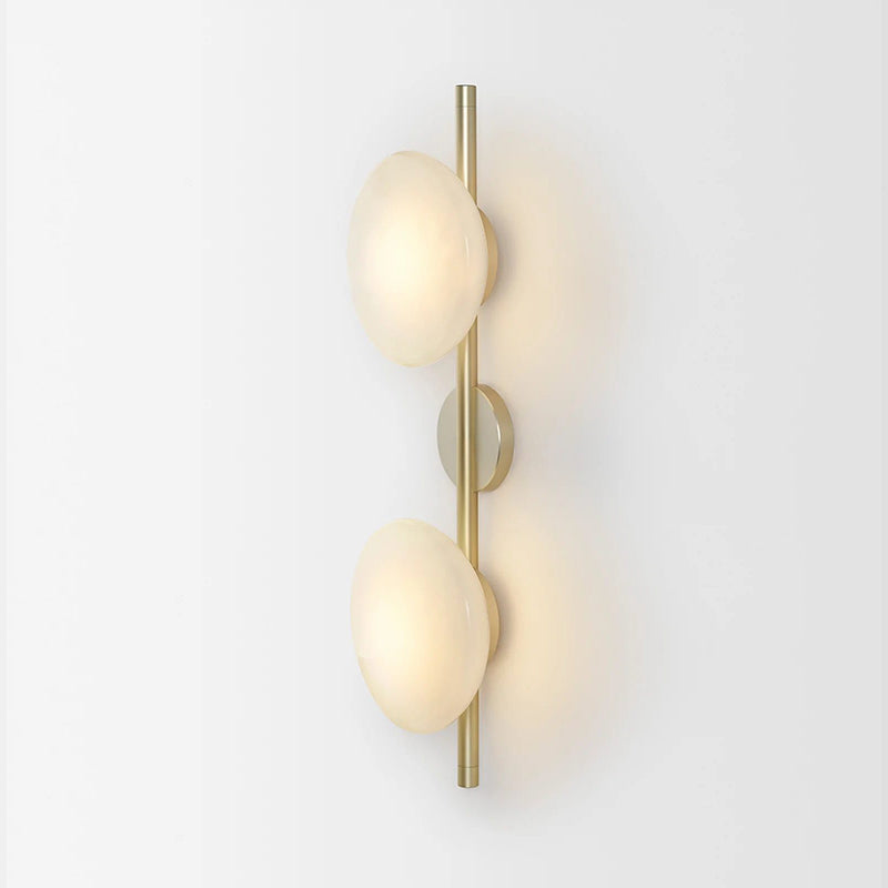 Nordic Ripple Glass Wall Light Modern Round Sconce