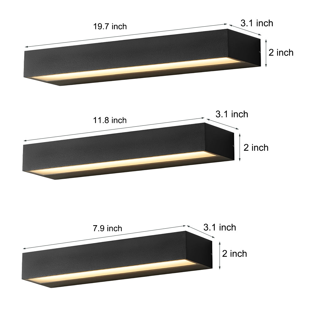 Modern Black LED Outdoor Wall Washer Light Waterproof