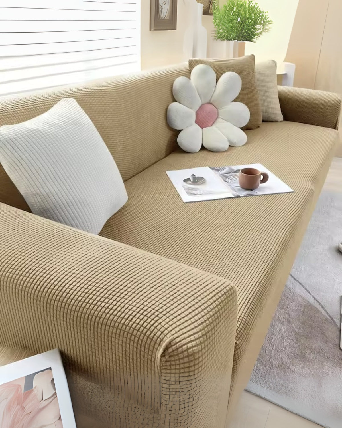 Premium Textured Stretch Sofa Cover