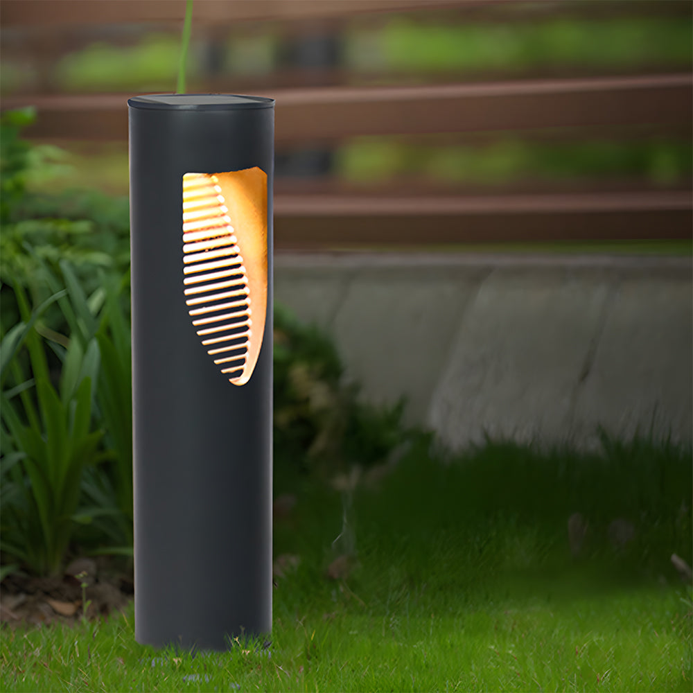 Black Solar Powered Outdoor Garden Floor Light