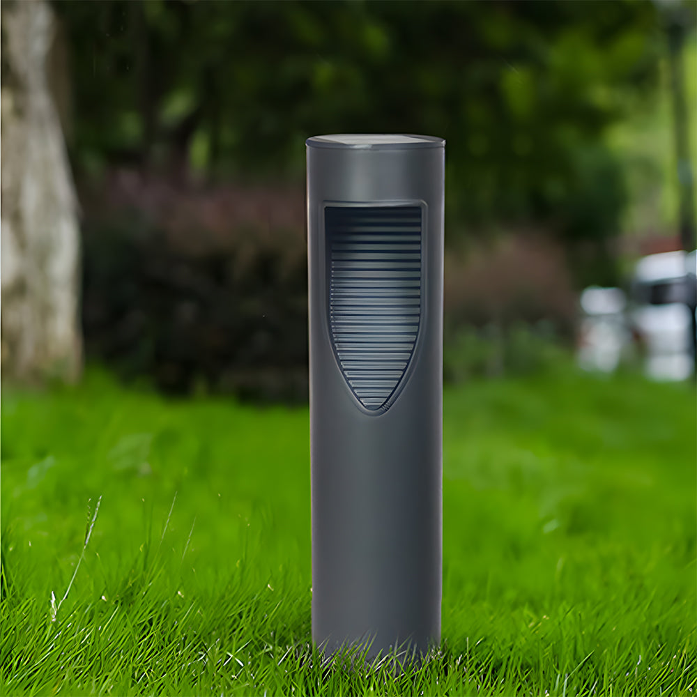 Black Solar Powered Outdoor Garden Floor Light