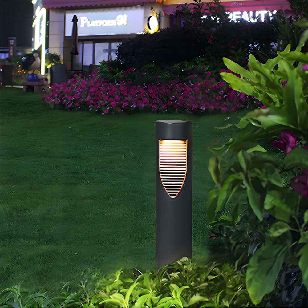 Black Solar Powered Outdoor Garden Floor Light