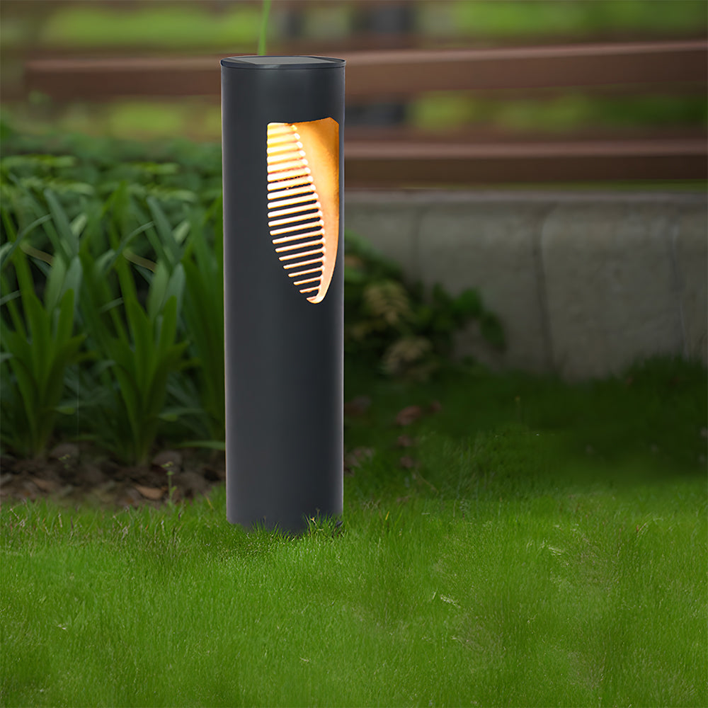 Black Solar Powered Outdoor Garden Floor Light