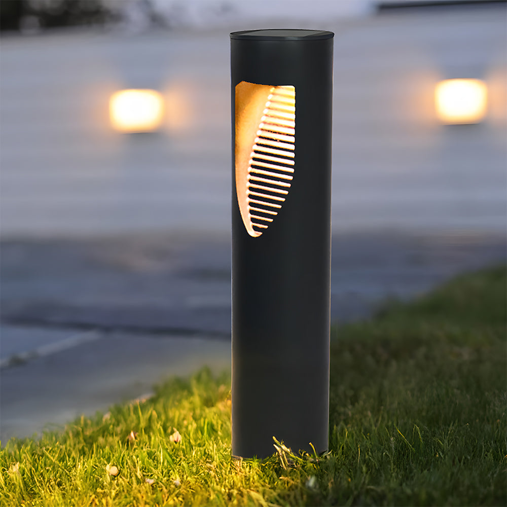 Black Solar Powered Outdoor Garden Floor Light