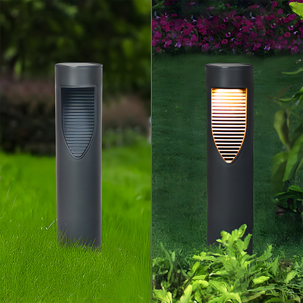 Black Solar Powered Outdoor Garden Floor Light