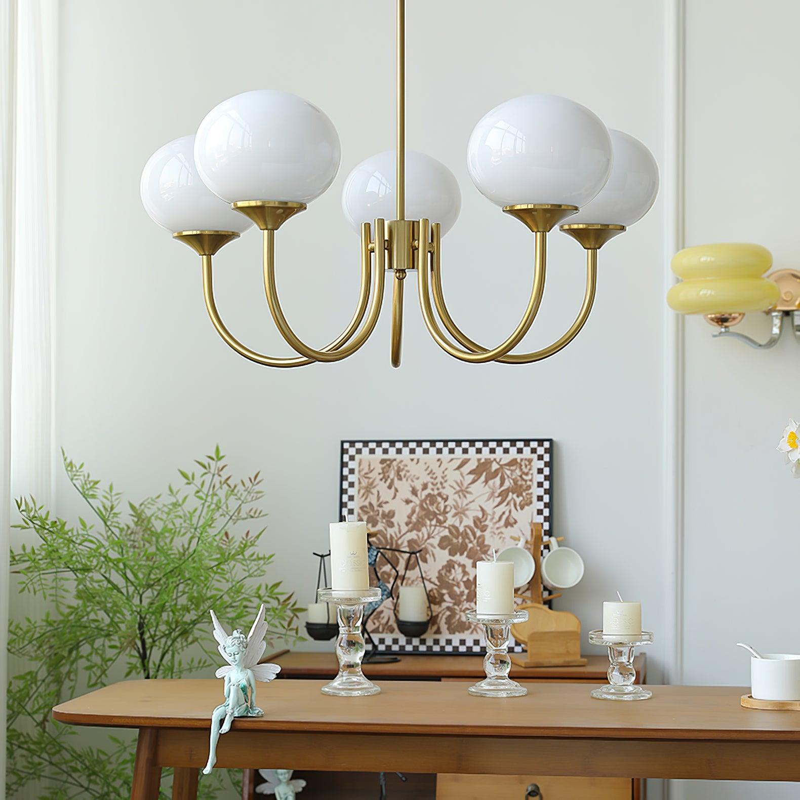 Modern Glass Globe Chandelier Ceiling Light Fixture