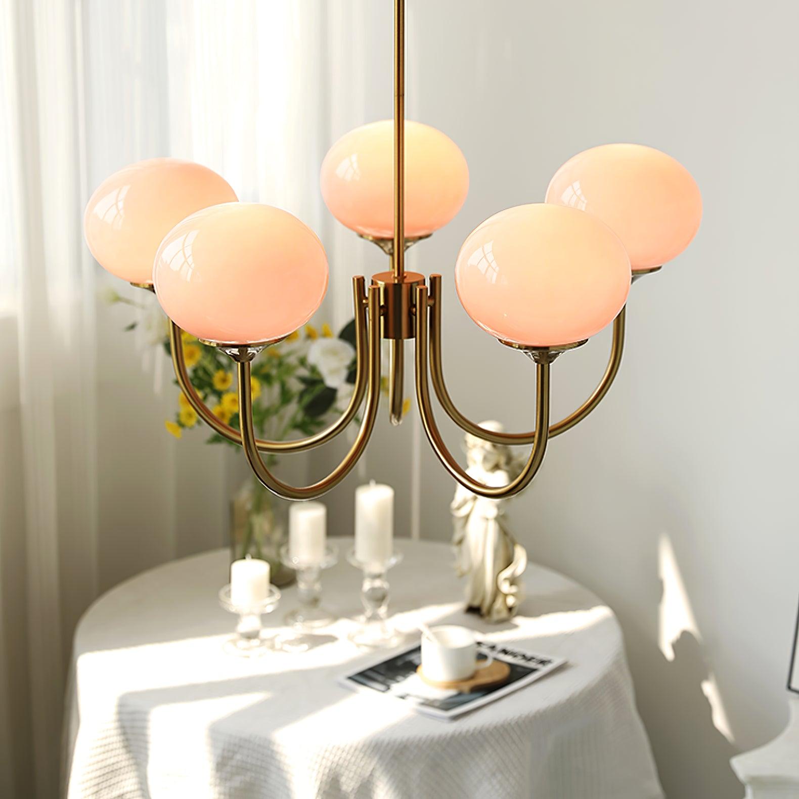 Modern Glass Globe Chandelier Ceiling Light Fixture