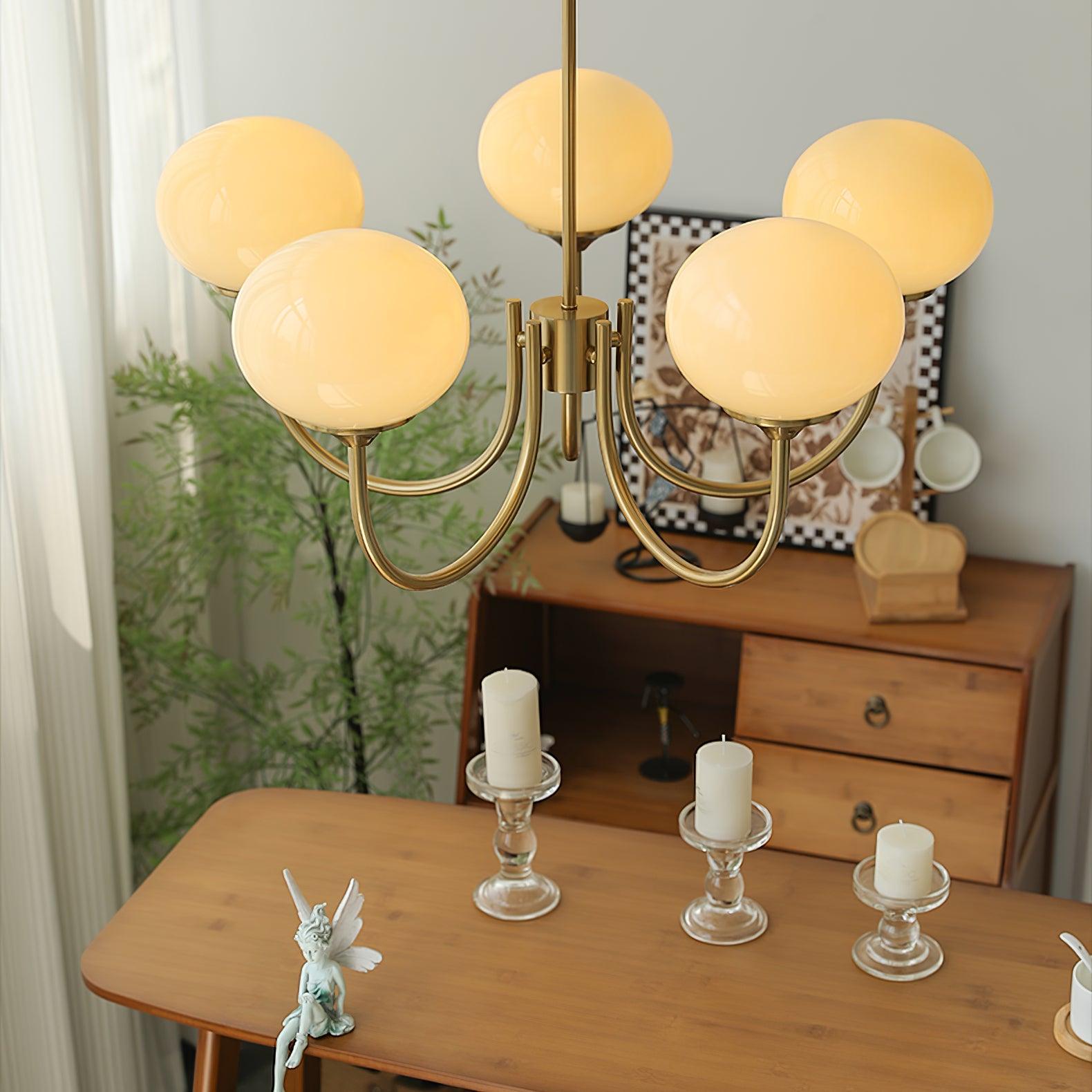Modern Glass Globe Chandelier Ceiling Light Fixture