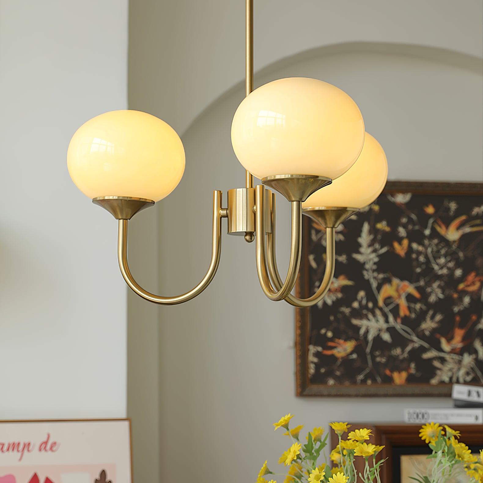 Modern Glass Globe Chandelier Ceiling Light Fixture