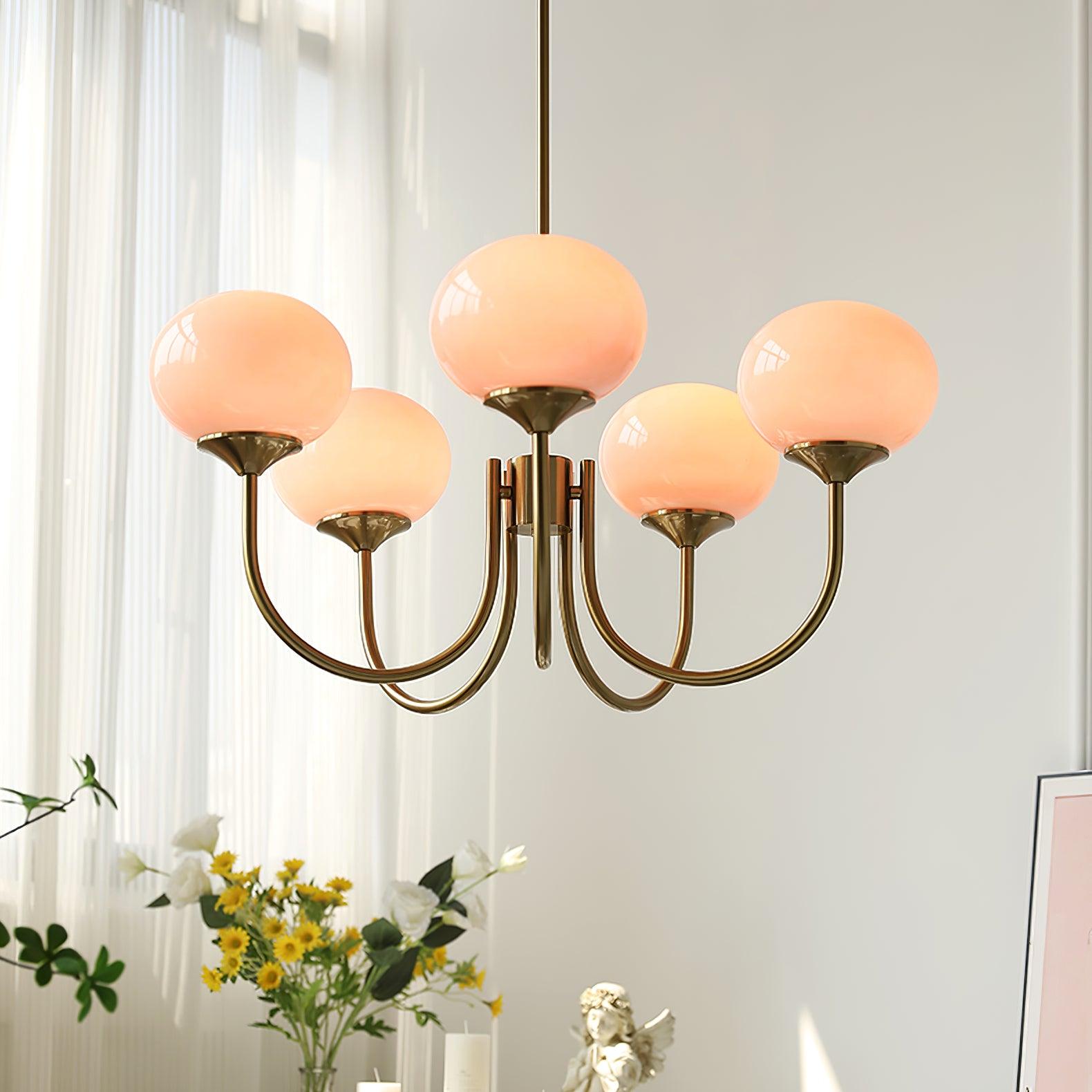 Modern Glass Globe Chandelier Ceiling Light Fixture