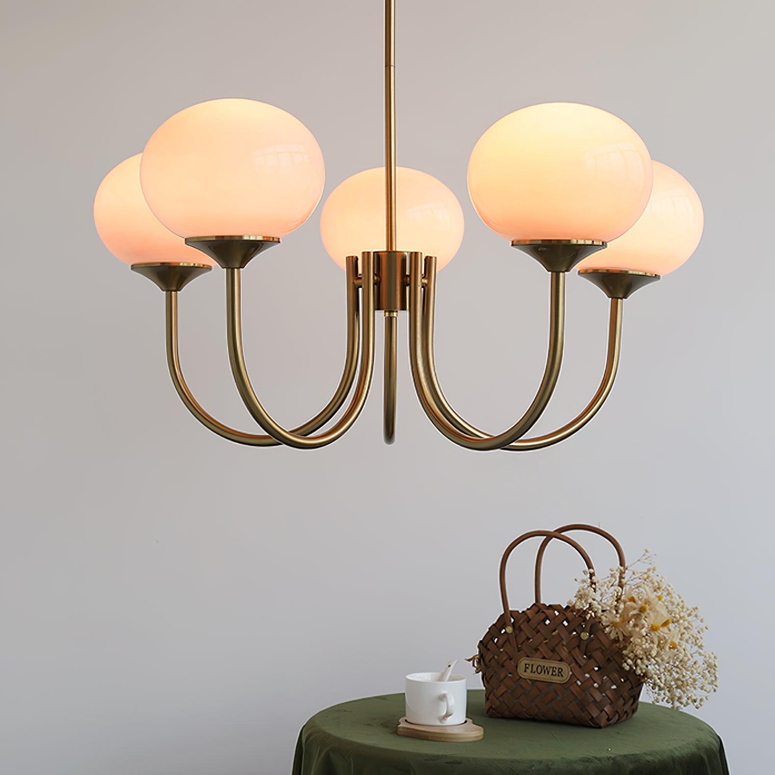 Modern Glass Globe Chandelier Ceiling Light Fixture