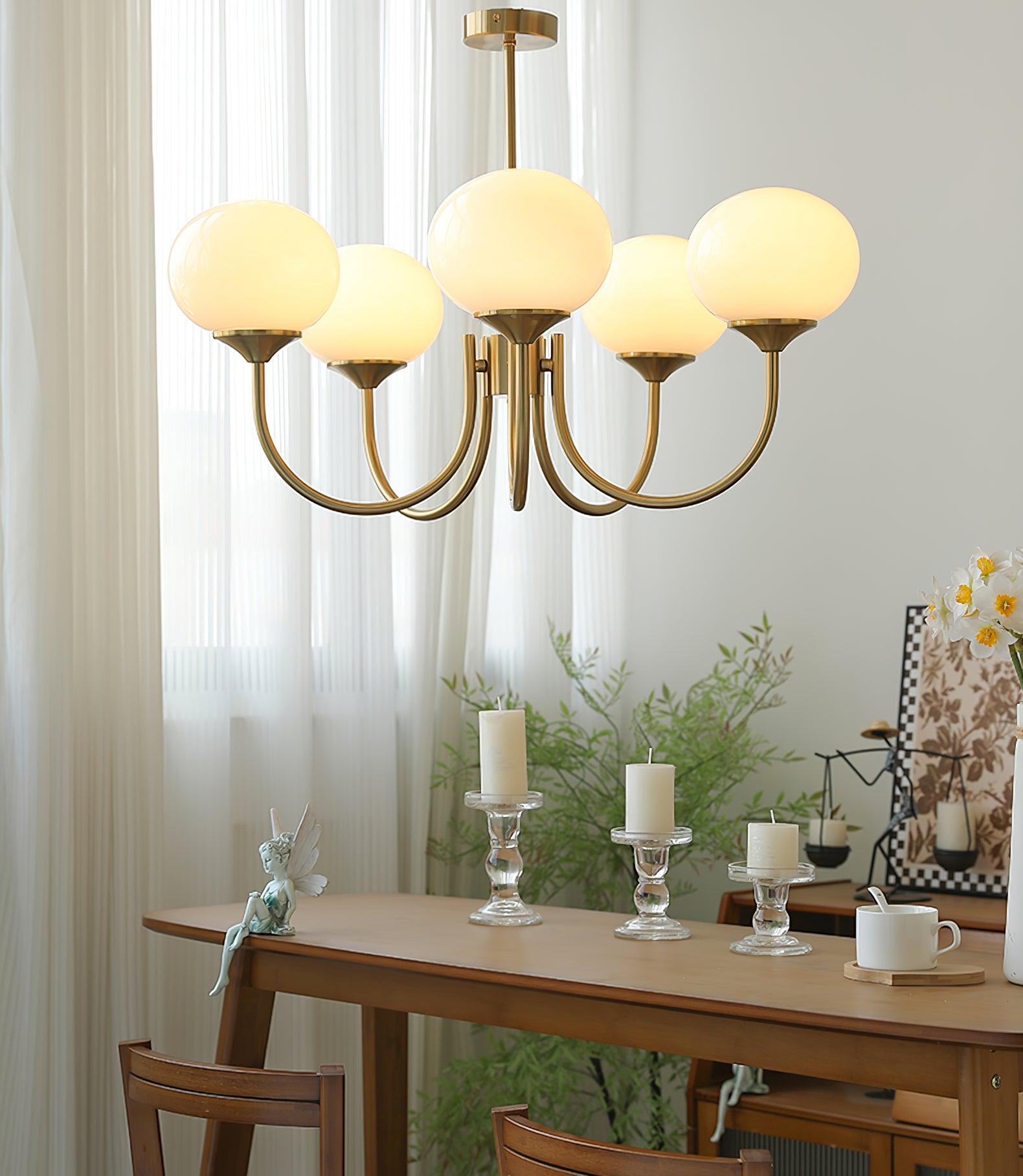 Modern Glass Globe Chandelier Ceiling Light Fixture