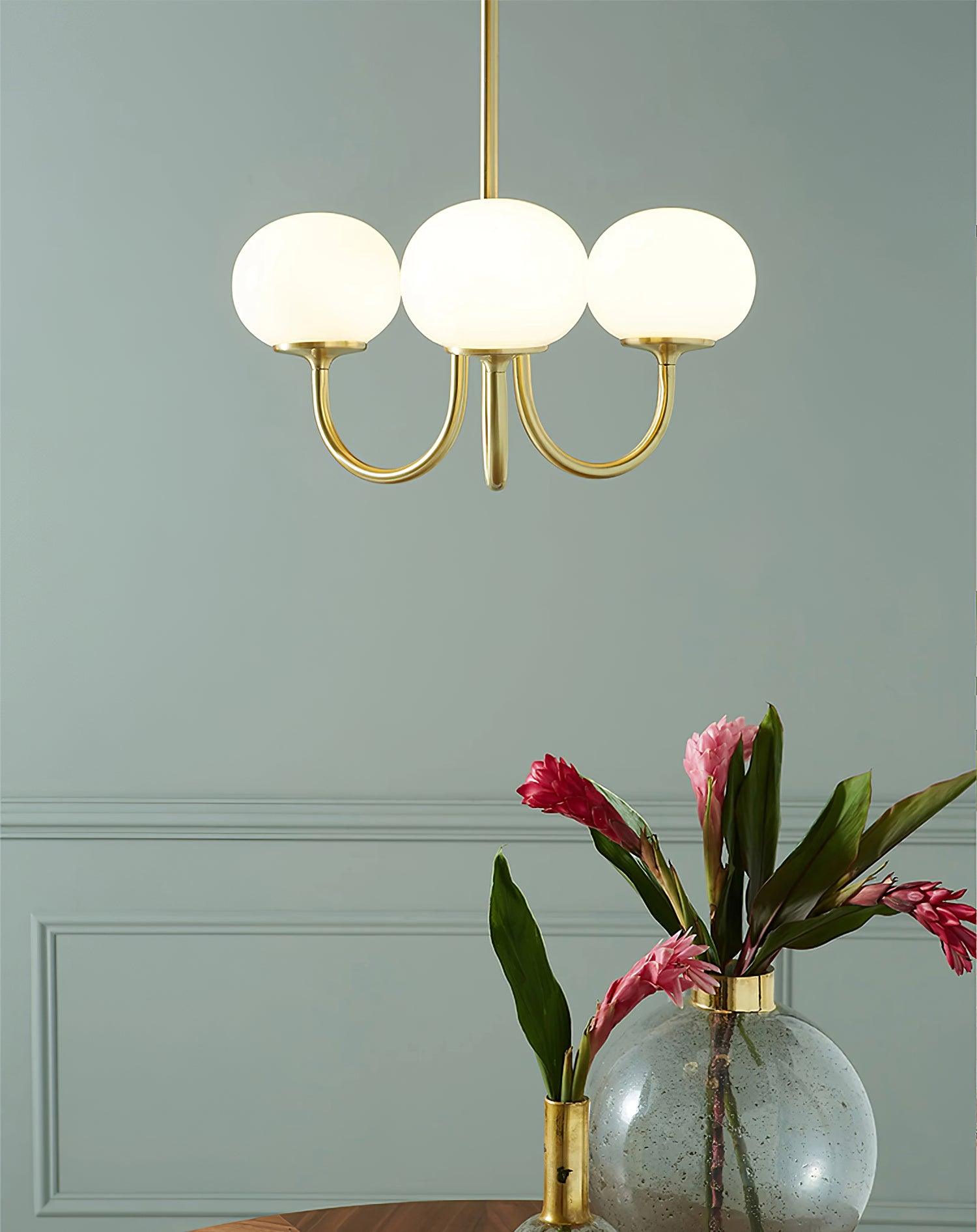 Modern Glass Globe Chandelier Ceiling Light Fixture