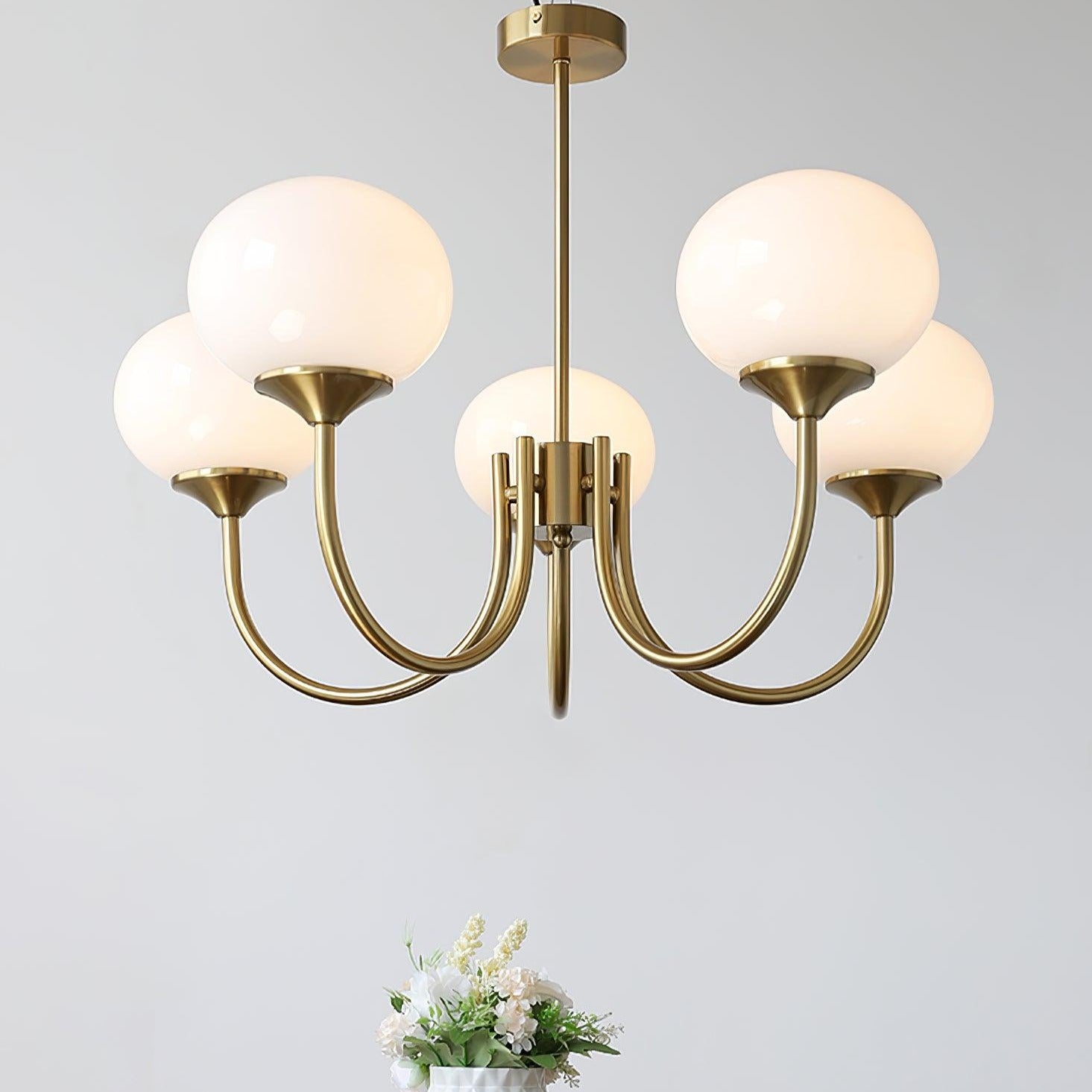 Modern Glass Globe Chandelier Ceiling Light Fixture