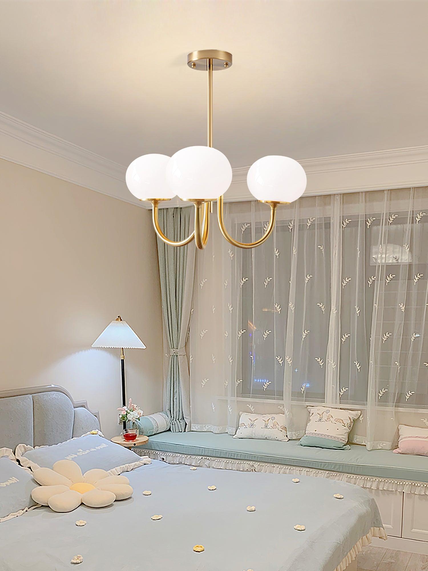 Modern Glass Globe Chandelier Ceiling Light Fixture