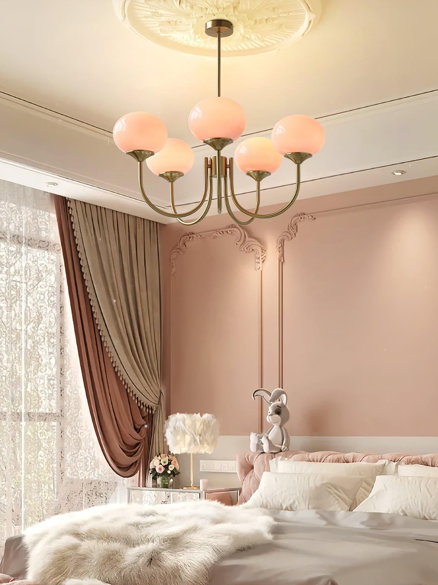 Modern Glass Globe Chandelier Ceiling Light Fixture