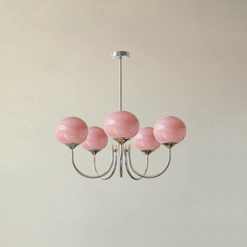 Modern Glass Globe Chandelier Ceiling Light Fixture