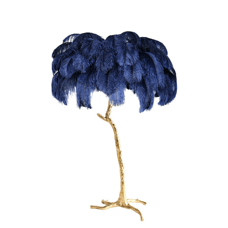 Feather Palm Tree Floor Lamp for Living Room or Bedroom