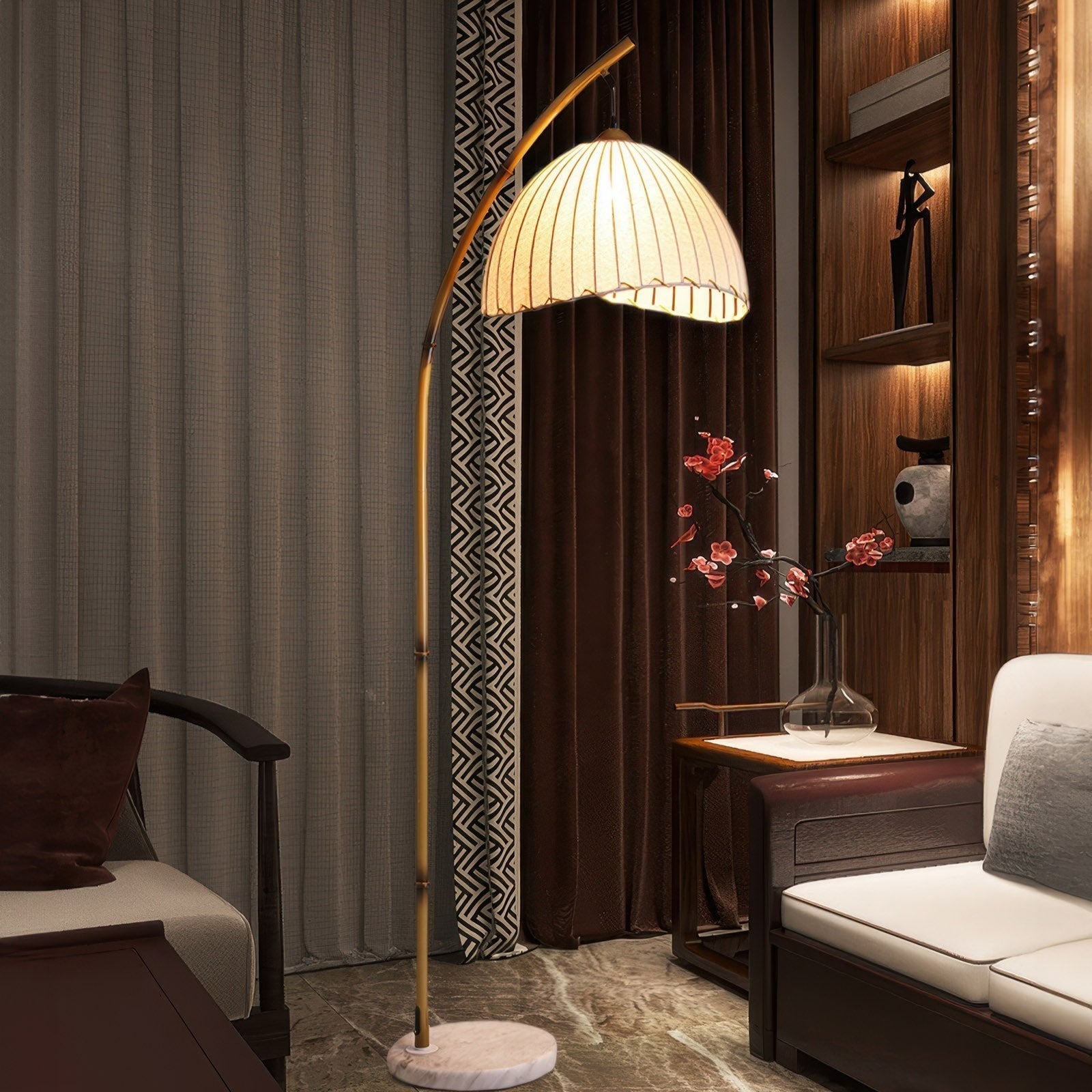 Zen Bamboo Floor Lamp Soft Ambient LED Lighting