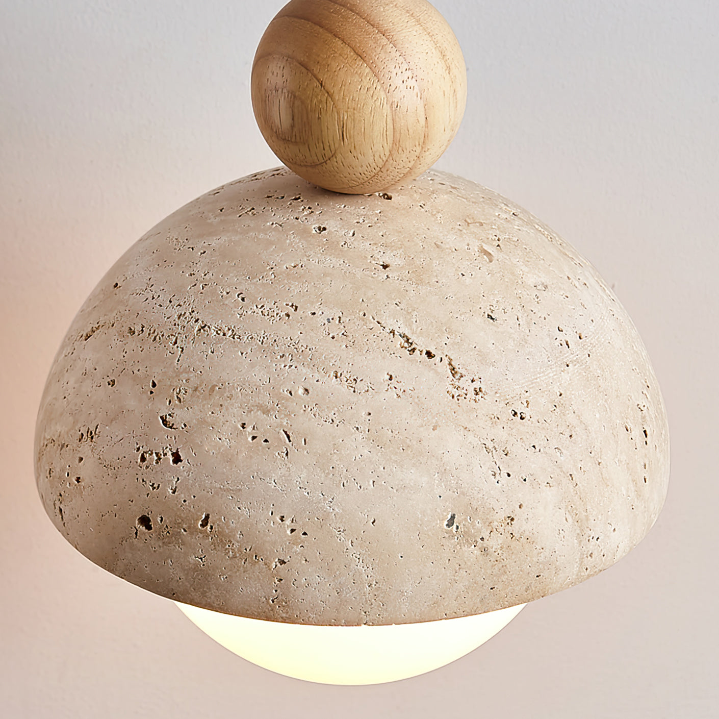 Travertine Dome Glass Pendant Light for Modern Interiors