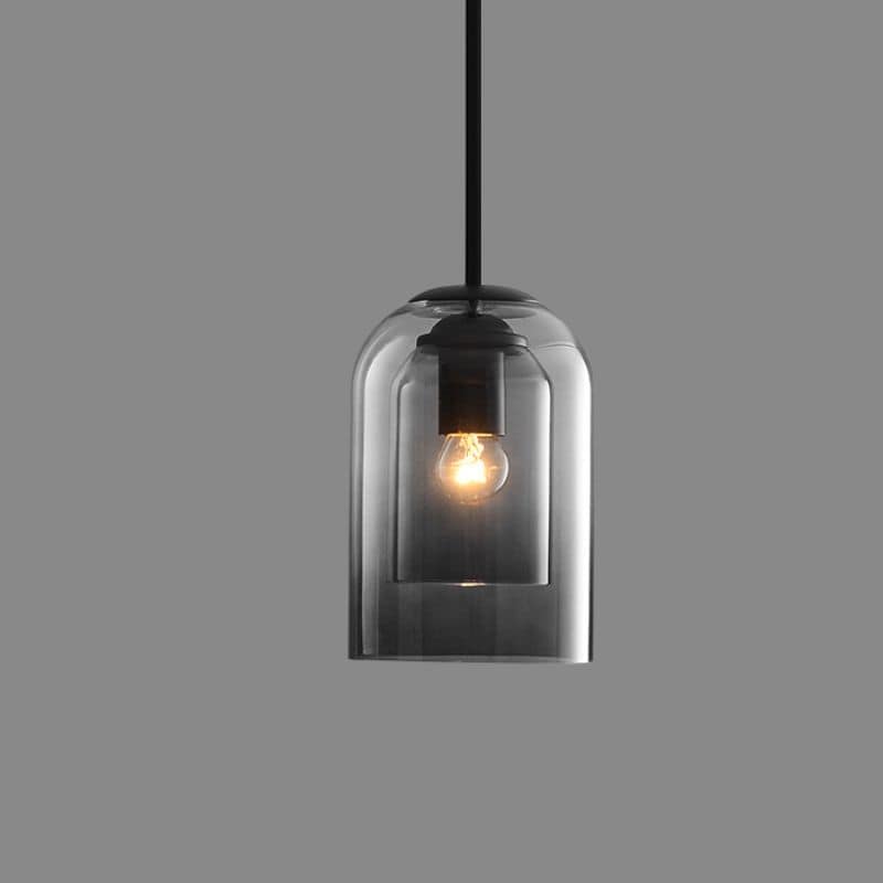 Mica Double Glass Pendant Light Mid-Century Style