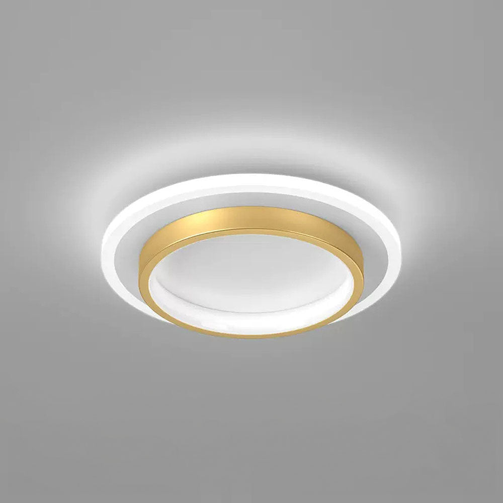 Modern Round LED Ceiling Light with Metal and Acrylic Design