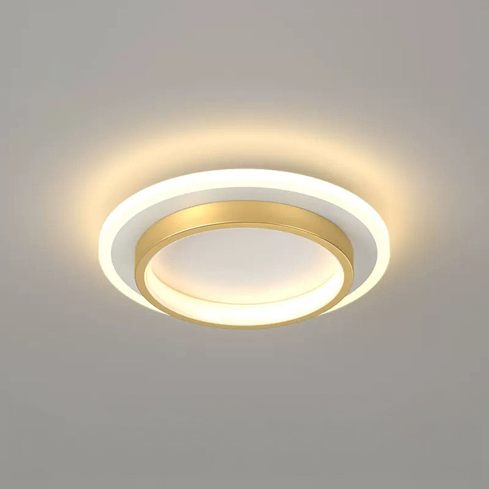 Modern Round LED Ceiling Light with Metal and Acrylic Design