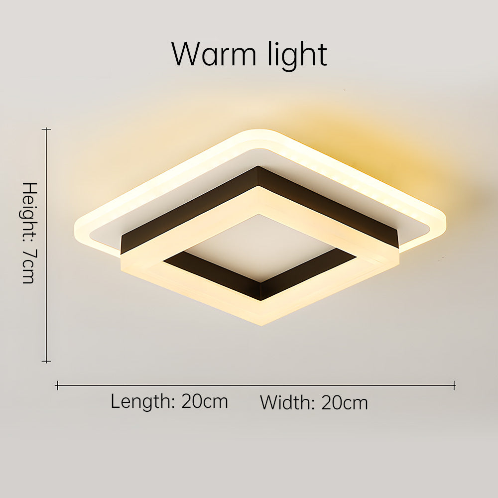 Modern Square LED Ceiling Light for Hallway and Bedroom