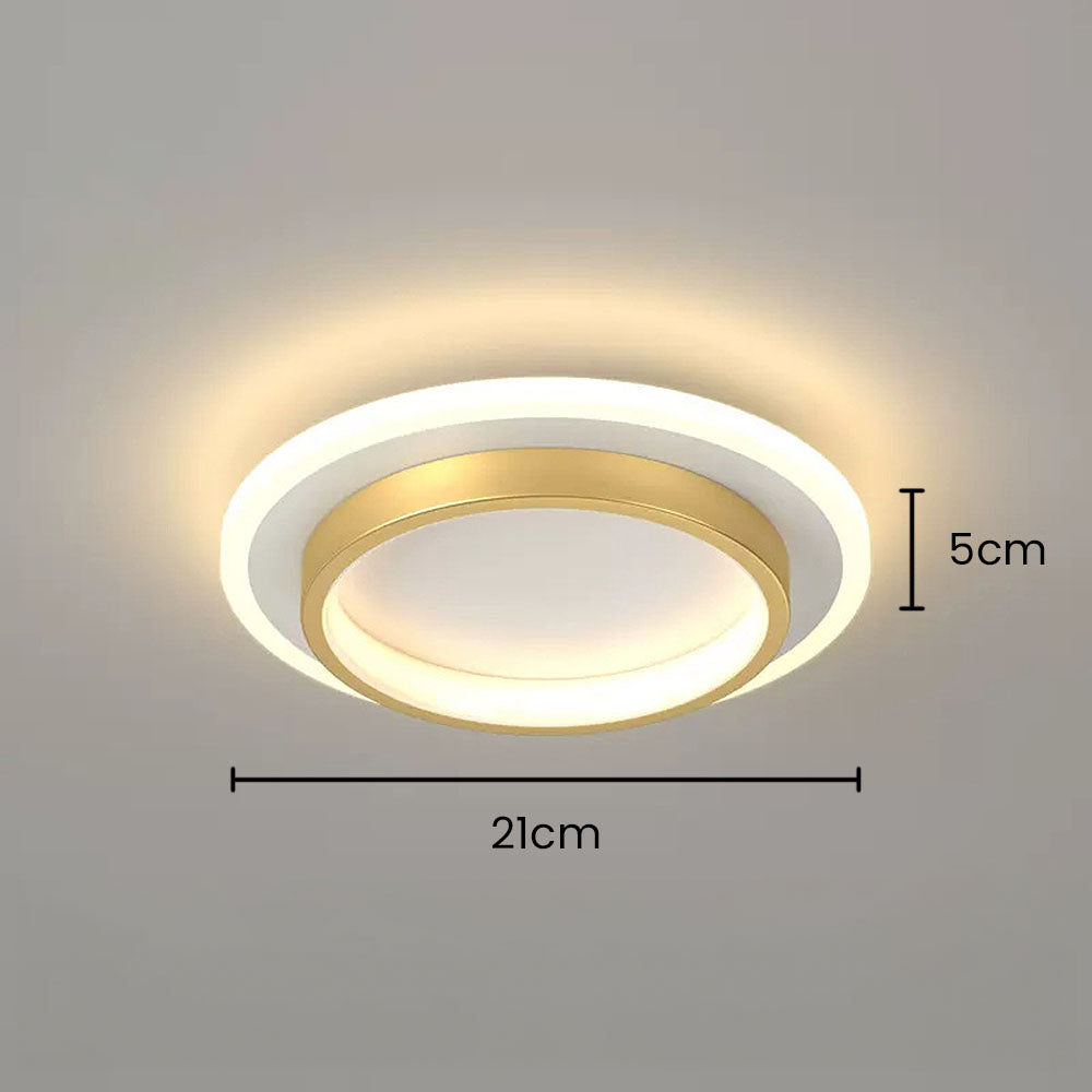 Modern Round LED Ceiling Light with Metal and Acrylic Design