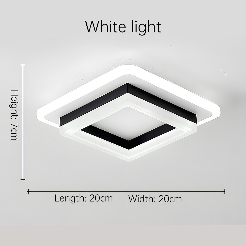 Modern Square LED Ceiling Light for Hallway and Bedroom