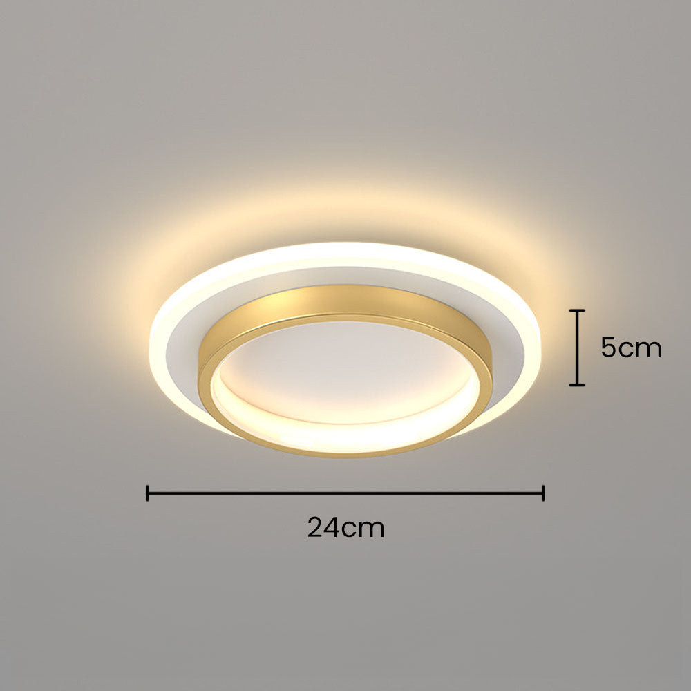 Modern Round LED Ceiling Light with Metal and Acrylic Design