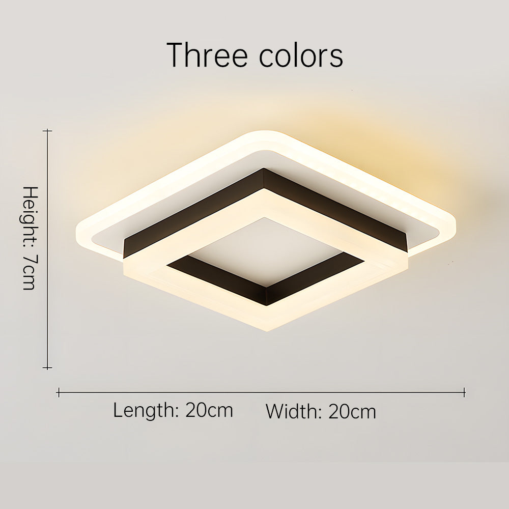 Modern Square LED Ceiling Light for Hallway and Bedroom