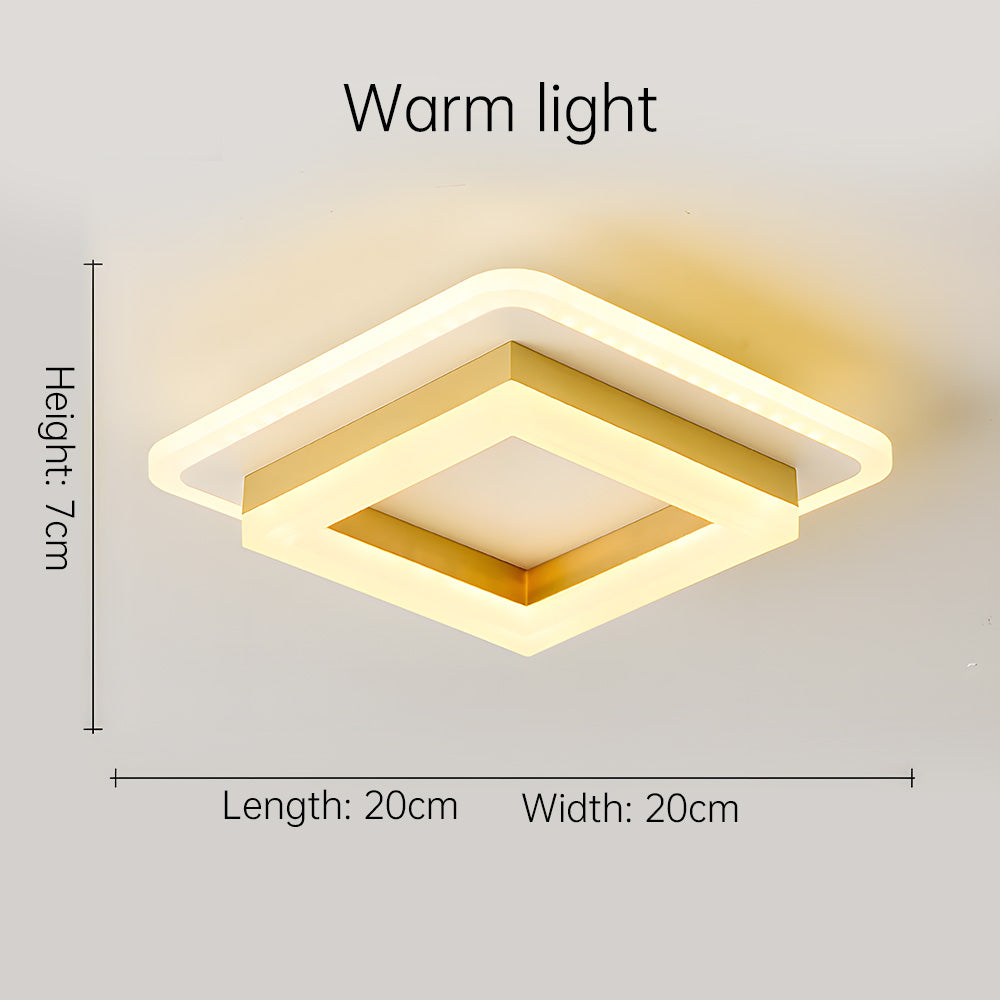 Modern Square LED Ceiling Light for Hallway and Bedroom