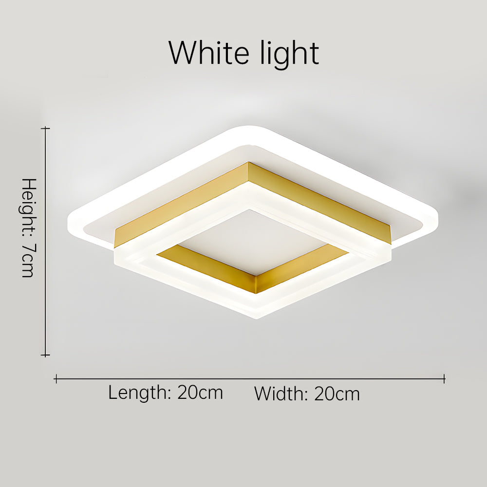Modern Square LED Ceiling Light for Hallway and Bedroom