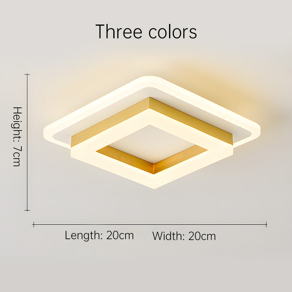 Modern Square LED Ceiling Light for Hallway and Bedroom