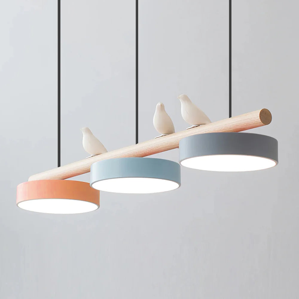Bird Design Pendant Light with Adjustable LED and Dimmable Options