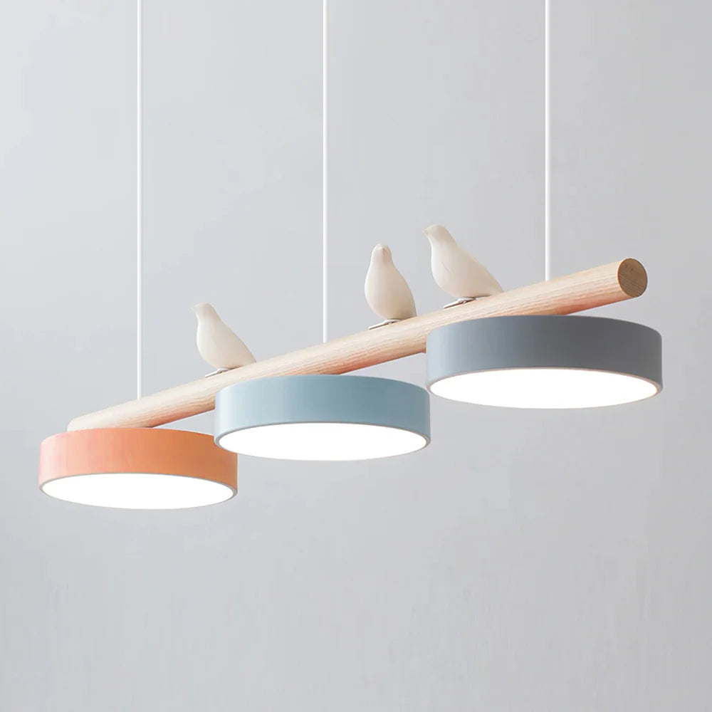 Bird Design Pendant Light with Adjustable LED and Dimmable Options