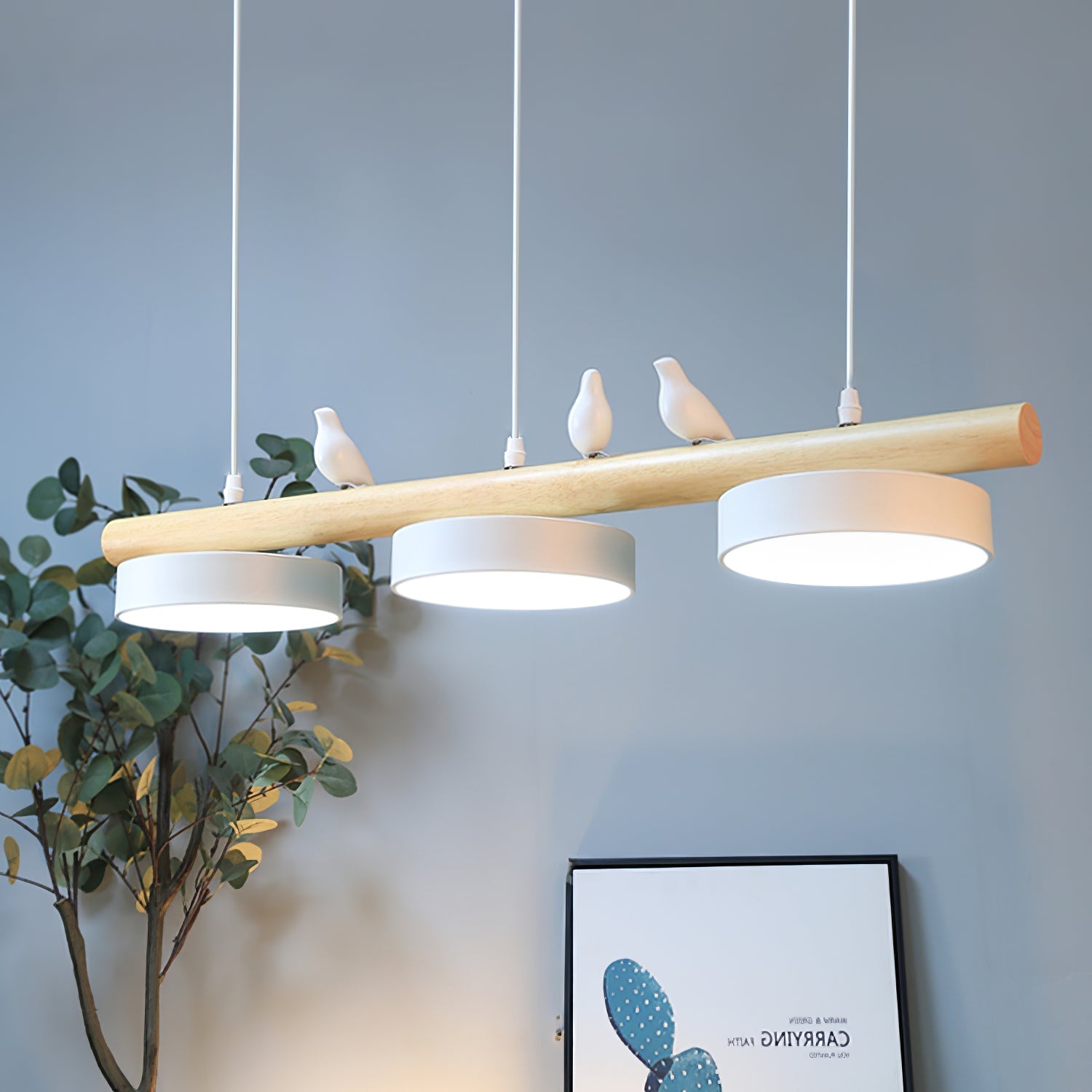 Bird Design Pendant Light with Adjustable LED and Dimmable Options
