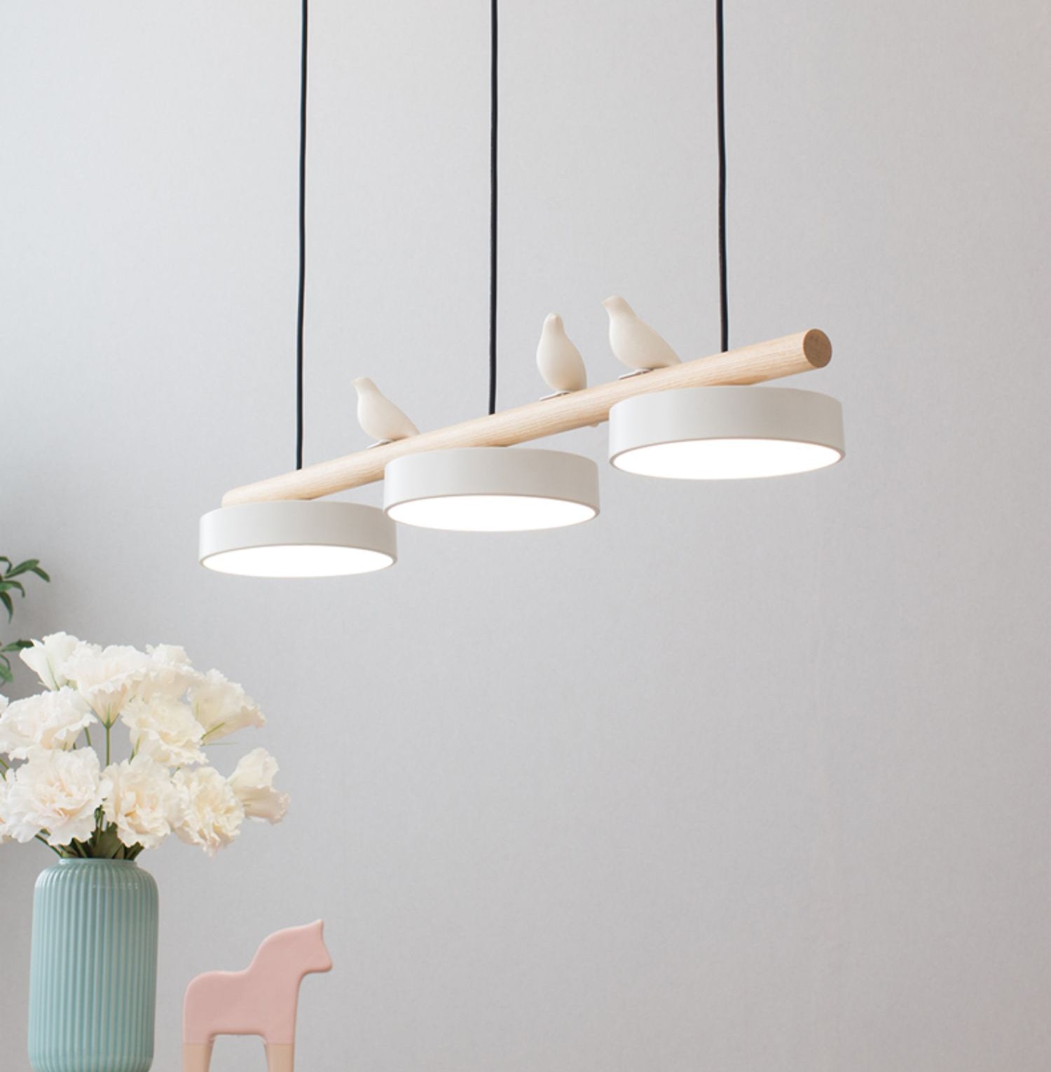 Bird Design Pendant Light with Adjustable LED and Dimmable Options