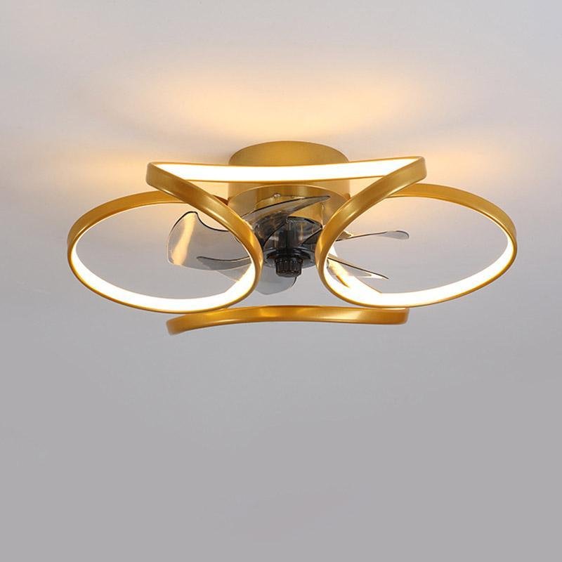 Modern Flower LED Ceiling Fan Light with Remote
