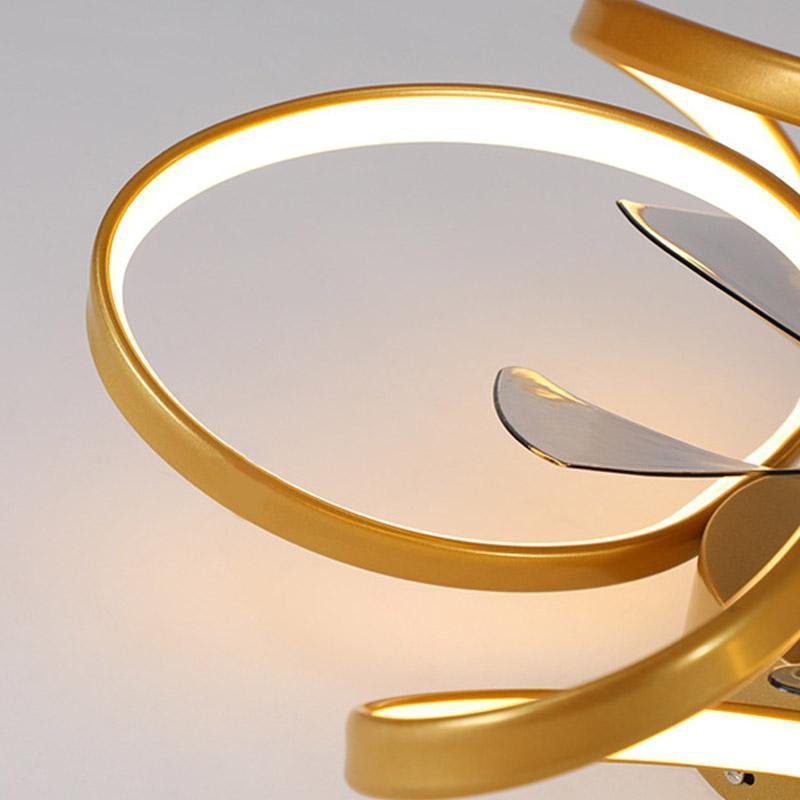 Modern Flower LED Ceiling Fan Light with Remote