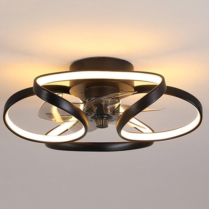 Modern Flower LED Ceiling Fan Light with Remote