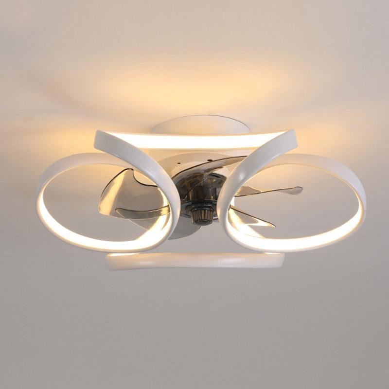 Modern Flower LED Ceiling Fan Light with Remote