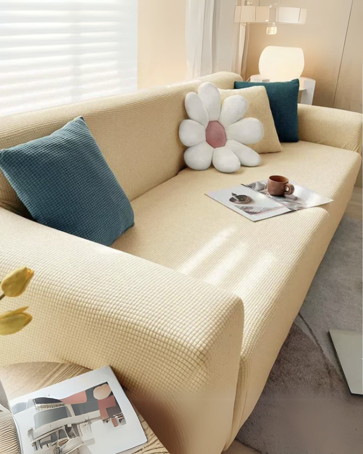 Premium Textured Stretch Sofa Cover