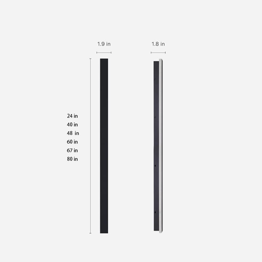 Modern Black LED Outdoor Wall Light Long Linear Waterproof Lighting