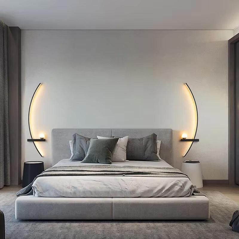 Modern LED Wall Light Minimalist Crescent Design